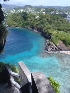 View from the stairs at Fort Duvernett View from the top of Fort Duvernett, St. Vincent and the Grenadines