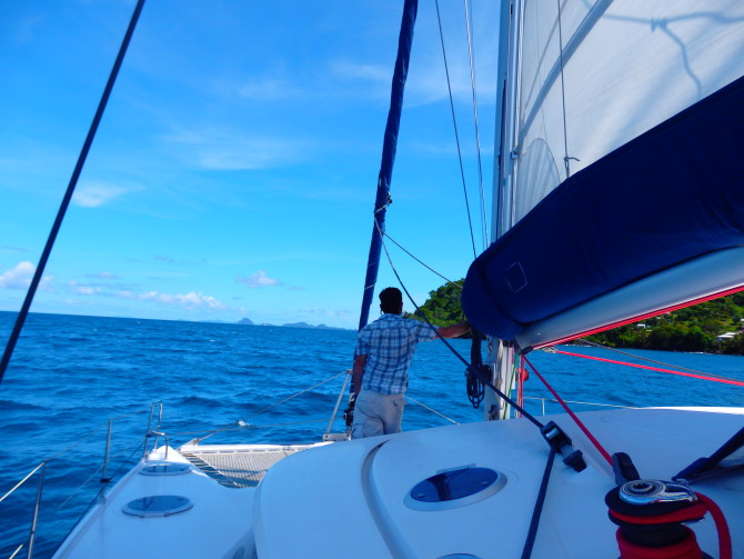 Sailing North toward Carriacou, Grenada